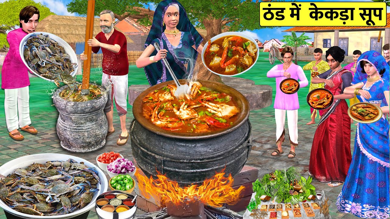 ठंड में  केकड़ा सूप | Adivasi Tribal Crab Soup Comedy Hindi Kahaniya