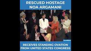 Rescued #hostage, Noa Argamani (26), receives a standing ovation from the United States #Congress.