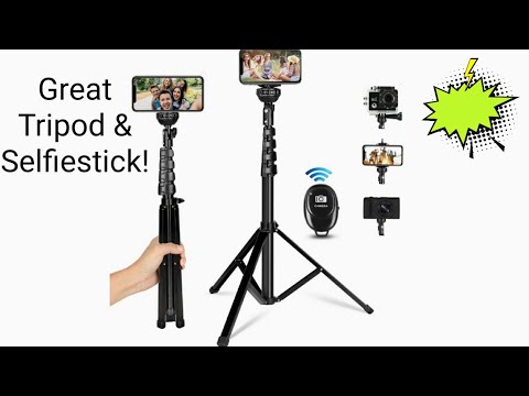 Selfie Stick Tripod 62inch, with Wireless Remote by Kamisafe!