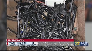 Father and son arrested for multiple alleged copper wire thefts: KCSO