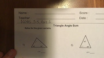 Triangle Angle Sum Theorem