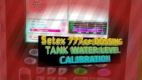 SETEX 777ce HMI Thies dyeing machine dossing tank calibration.