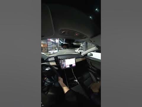 테슬라 자동주차 영상 - Youtube