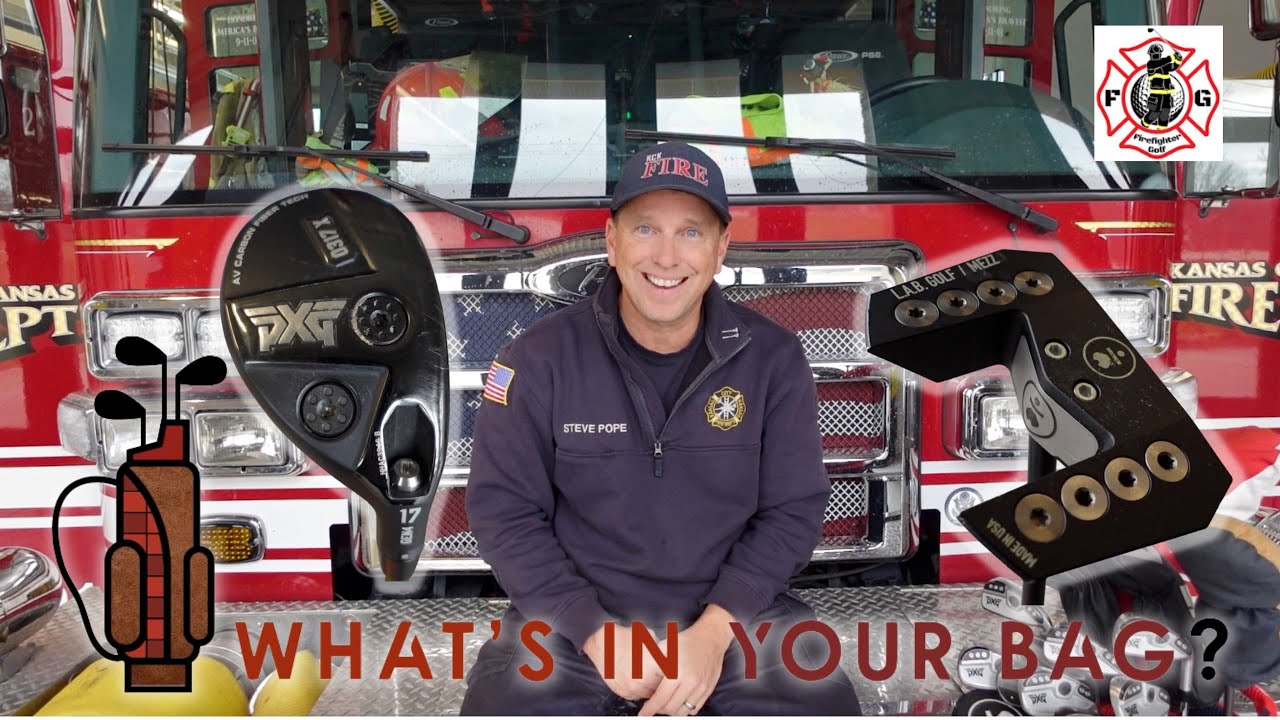 Firefighter Golf Clubs! Mostly PXG Bag with a Unique Putter
