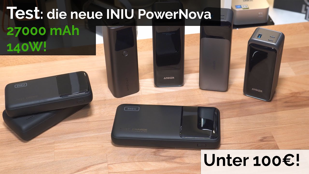 INIU Power Bank 27000mAh 140W im Test, INIUs erste echte Flaggschiff  Powerbank! - Techtest