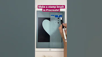 Procreate tutorial: Make a heart stamp brush! #shorts #procreatetutorial