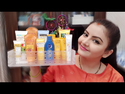 My Top 12 Sunscreen for summers | anti aging anti tan Sunscreen for indian skin| skincare | RARA|