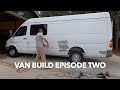 Van Build Episode Two! The Beginning of the Bodywork // DIY T1N Sprinter Van Conversion