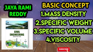 Basic concepts || Fluid mechanics || Jayarami reddy book || TNPSC || GATE || TRB || SSC