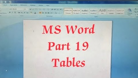 MS Word- Part 19 - Tables  # ldtypist #computerassistant #DCA #pgdca #practical #masteringedutech