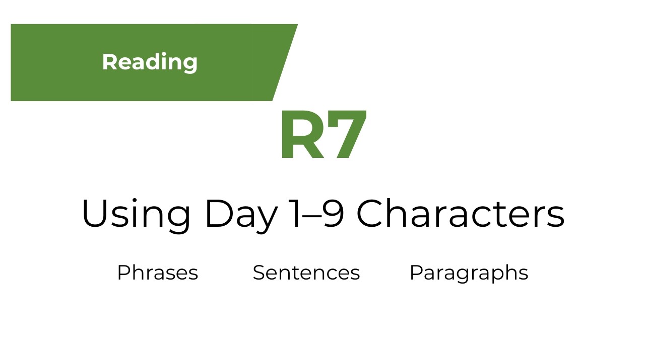 Beginner Chinese Reading Practice – Reading 7| Using Day 1–9 Characters