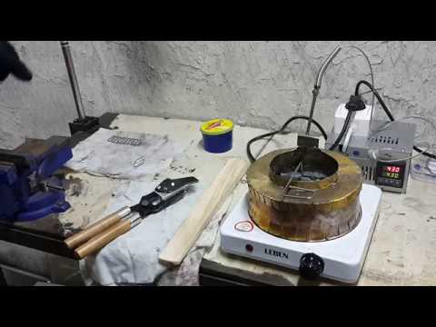 Тигель для плавки свинца. Альтернатива заводским изделиям. - YouTube
