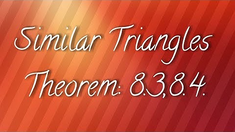 A.P/ T.S 10th maths- Similar triangles- theorem:8.3,8.4.