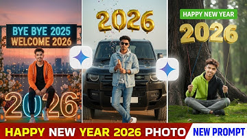 Happy new year 2026 photo editing | Google gemini new year photo editing | Gemini photo edit