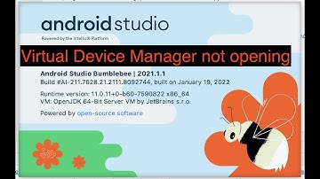 android studio bumblebee device manager not opening