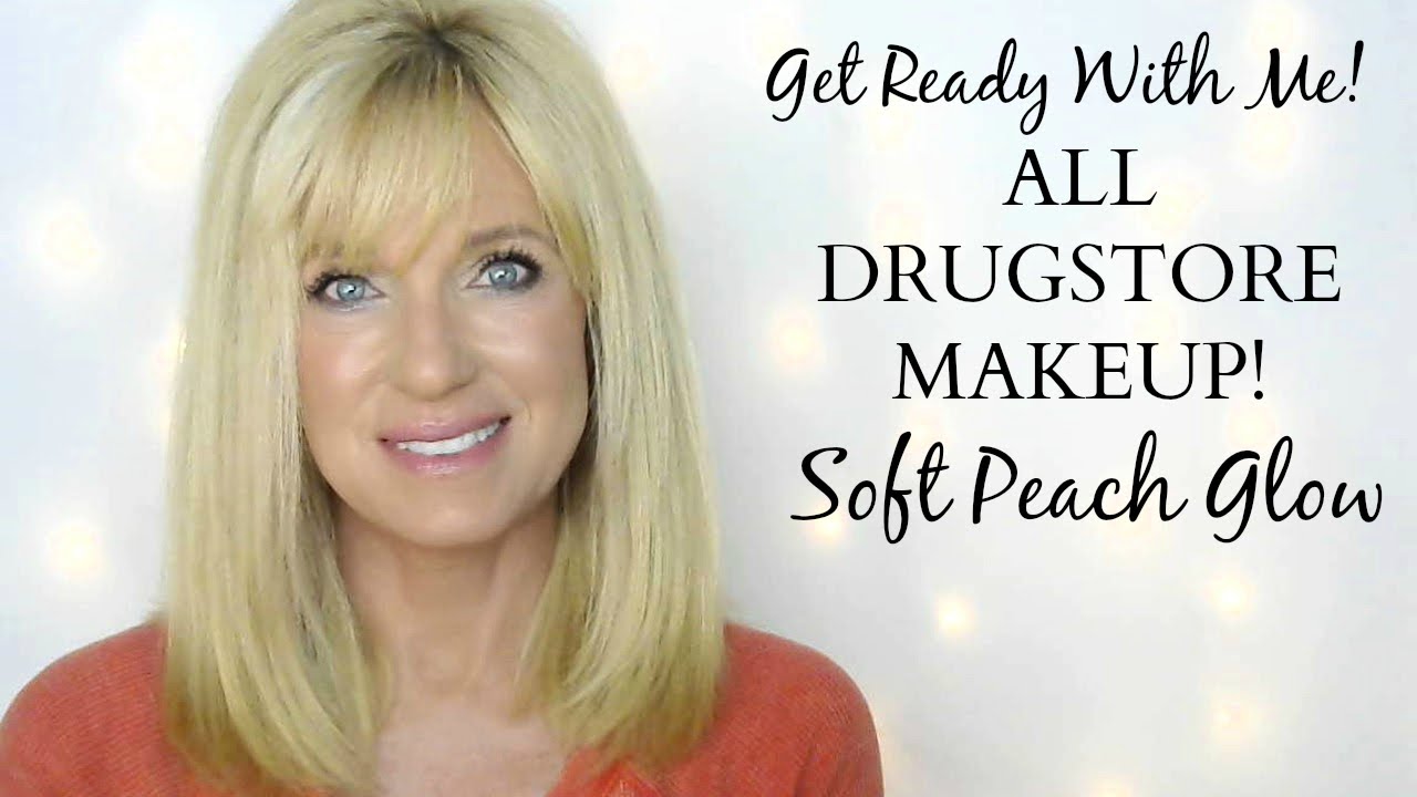 ALL Drugstore Makeup GRWM Soft Peach Glow For Mature Skin!