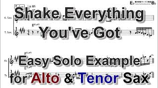 Shake Everything You&#39;ve Got - Easy Solo Example for Alto &amp; Tenor Sax Duo