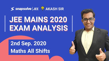 JEE 2020 Mains Analysis | JEE Sep 2nd All Shifts | JEE Mains Maths Analysis | SnapSolve