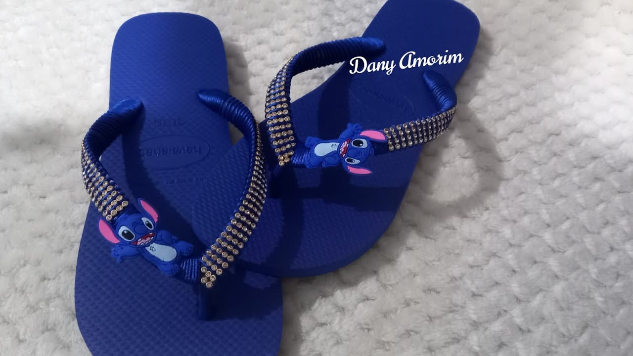 Faça um lindo chinelo decorado com  aplique  emborrachado 😻