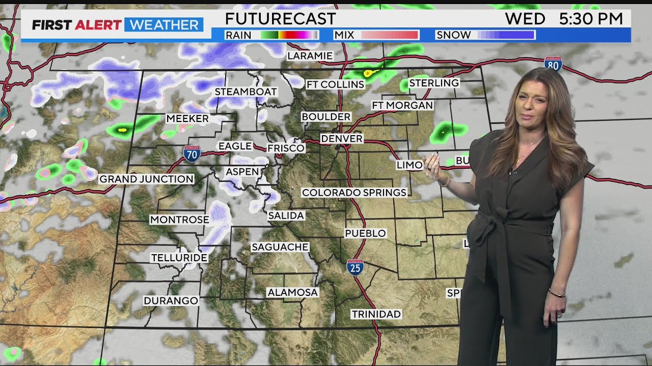 Colorado weather: Staying warmer for Wednesday with late day rain chances - YouTube