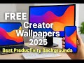 FREE Creator Wallpapers 2025: The Best Productivity Backgrounds for Mac, Windows, & Mobile! 💻✨