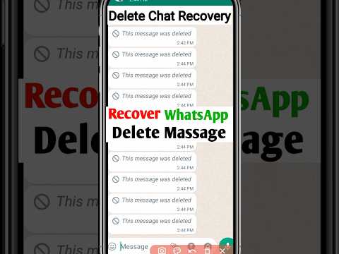 How to Read Deleted Whatsapp Messages - Delete  Massage Recovery/Delete massage|Whatsapp useful tips