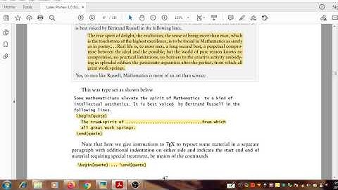 Latex in Simple Steps Typing Displayed Contents