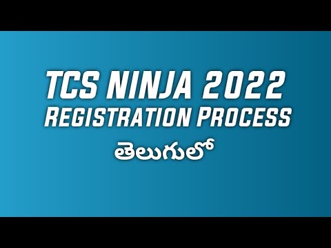 Tcs Ninja 2022 registration process Telugu | How to register TCS ninja telugu