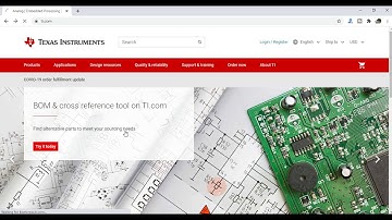 BOM & cross reference tool from Texas Instruments || Cross reference search with part numbers