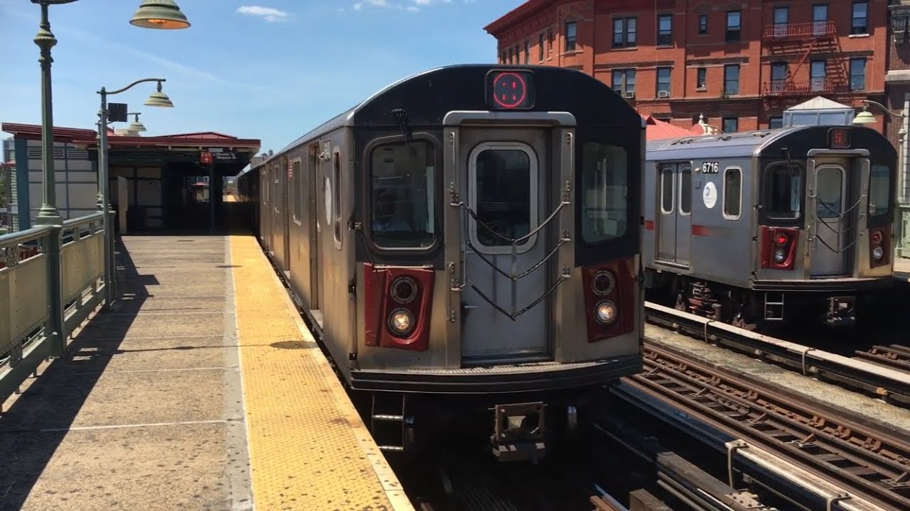 IRT White Plains Rd Line: R142 (2) and (5) Local Trains @ Simpson ...