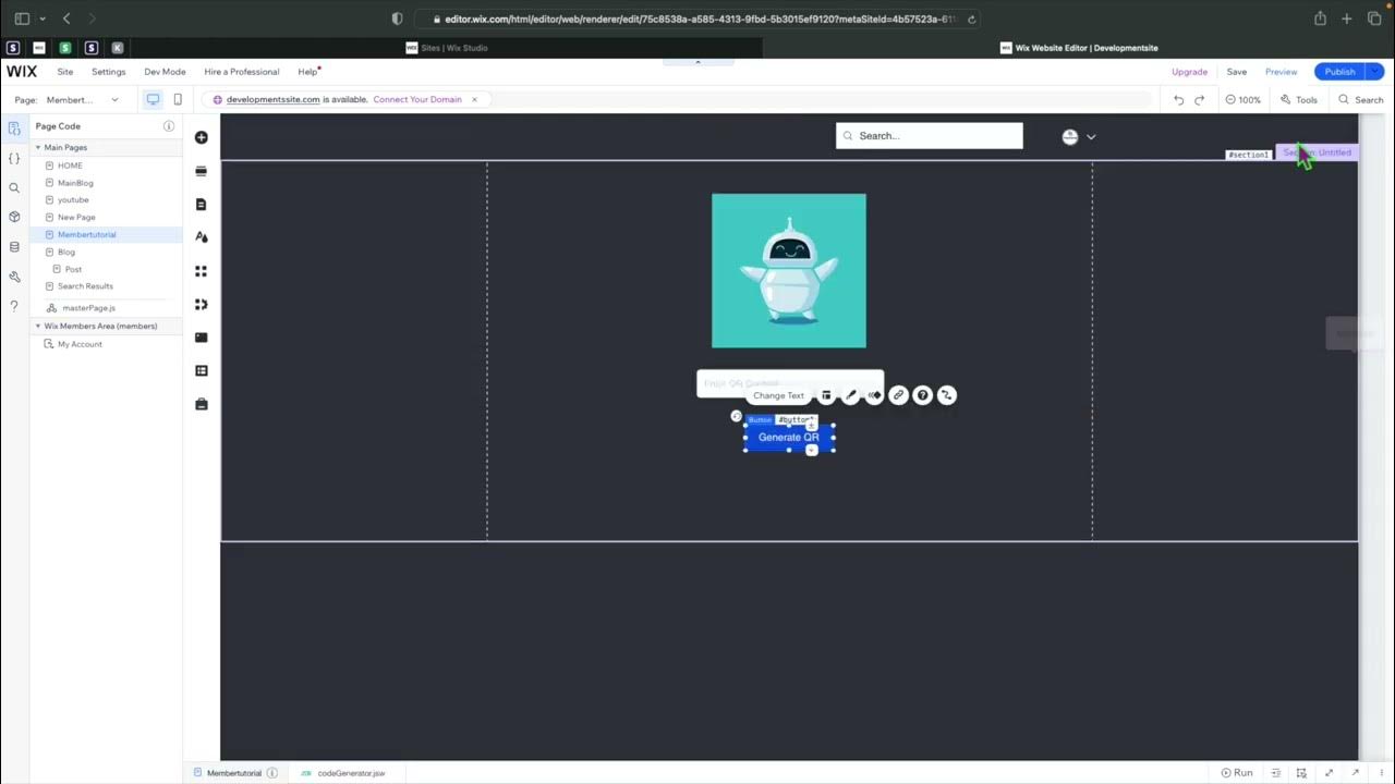 How to build a QR Code Generator on Wix Using Velo wix wixsite YouTube