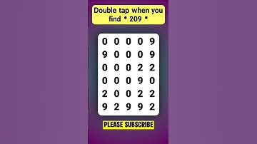 Find 209 in 10 seconds | Visual Test | Observation Skills | Number Search | Find the Odd one out