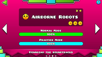 Airborne Robots 100% Complete All Coins | Geometry Dash Meltdown