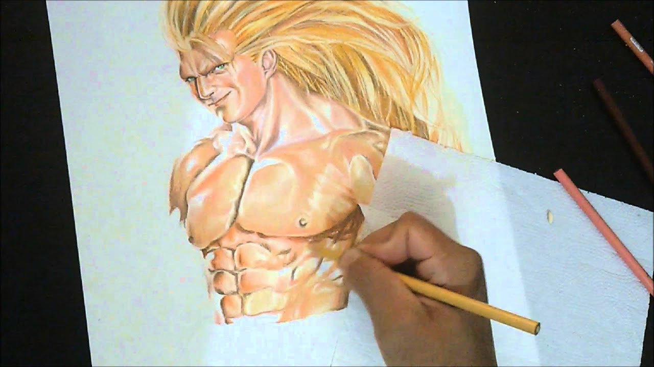 Speed drawing Goku Super Sayajin 3#desenhorapido #aprenderadesenhar #d