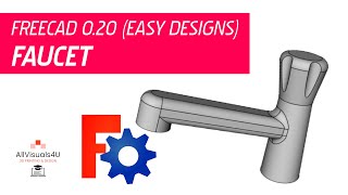 💧 FreeCAD Beginner Tutorial - Faucet 3D Model - FreeCAD Part Design - Polar Pattern - Revolve