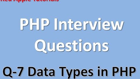 Q-7 Data Types in PHP (in Hindi)