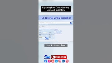 Item Data Quantity Unit and Indicator | SAP Production Planning | SAP Course For Beginners | SAP ERP