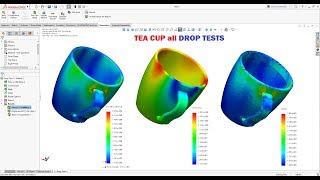 SolidWorks Tutorial | Mug Design, Drop Test Simulation, Do it Report on Simulation