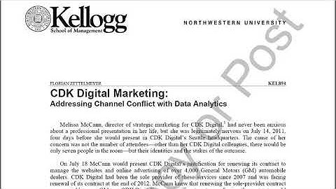 CDK Digital Marketing - Addressing Channel Conflict with Data Analytics