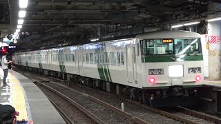 185系 びゅうトラベル団体臨時列車 品川駅到着～返却回送 2021年10月17日