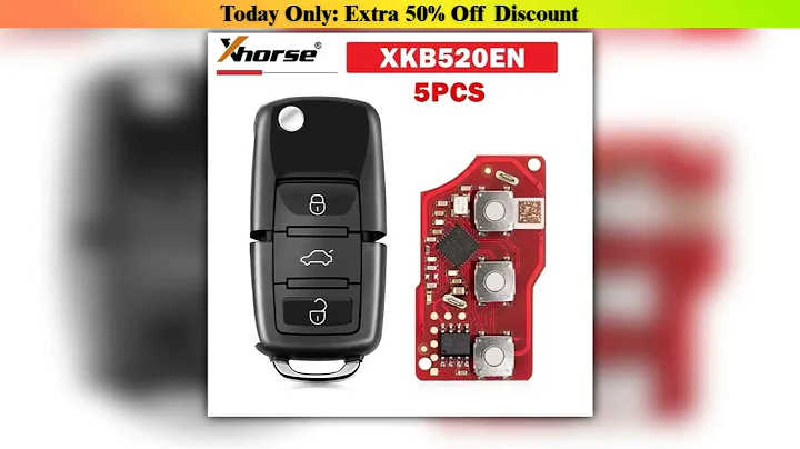 Discount 5PCS Xhorse XKB520EN Second Generation Replaced of XKB501EN Wire Remote Key for VW B5 Flip