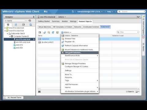 Unmounting a NFS Datastore