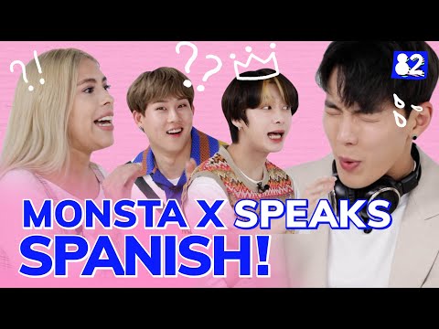 MONSTA X นักร้องเกาหลีผู้ขึ้นชื่อด้านความเก่งกาจในภาษาสเปน | เกมโทรศัพท์
