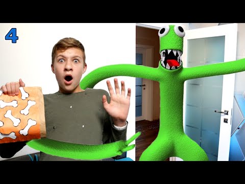 ГРИН СЗАДИ! 2 ночь. 4 серия Радужные друзья в реальной жизни / Rainbow friends Roblox in real life - Супер Тіма