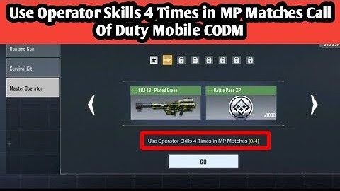 Use Operator Skills 4 Times in MP Matches Call Of Duty Mobile CODM