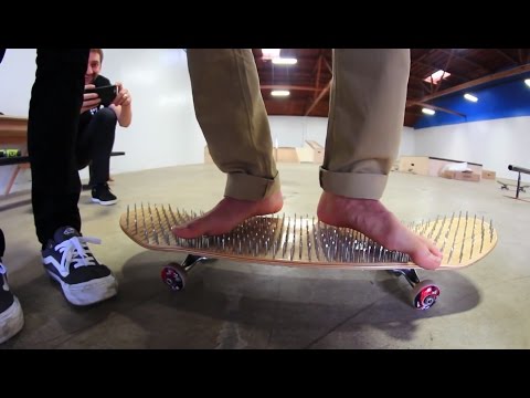 Видео: СКЕЙТБОРД С ГВОЗДЯМИ!!! *ОСТОРОЖНО, КРОВЬ* [ На Русском ] Brailleskateboarding