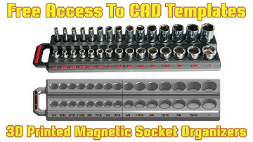 Free CAD Access for 3D Printed Magnetic Socket Organizers