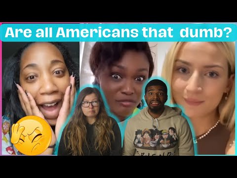 AMERICANS REACT TO What's The Dumbest Thing an American Has Ever Said To You? | PT. 6