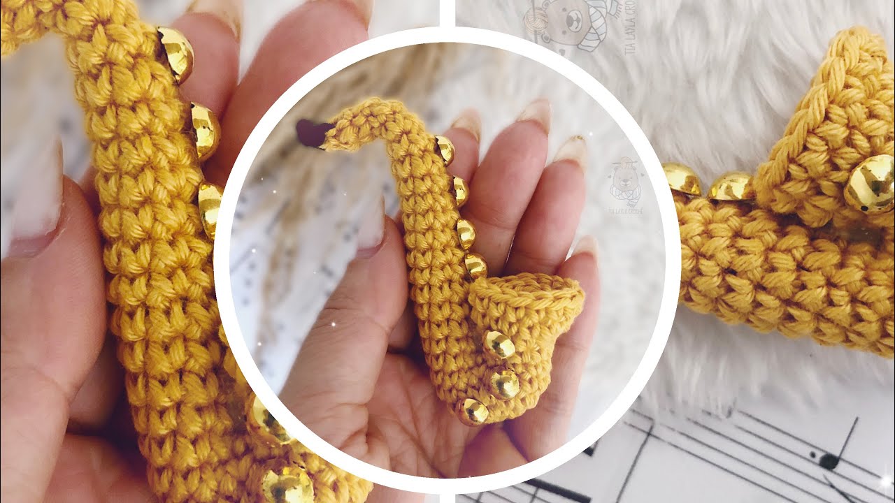 Saxofone amigurumi / como fazer um sax de crochê