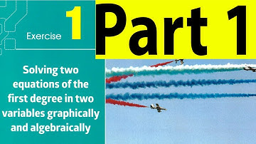 Solving two equations of the first degree in two variables graphically and algebraically ( part 1 )